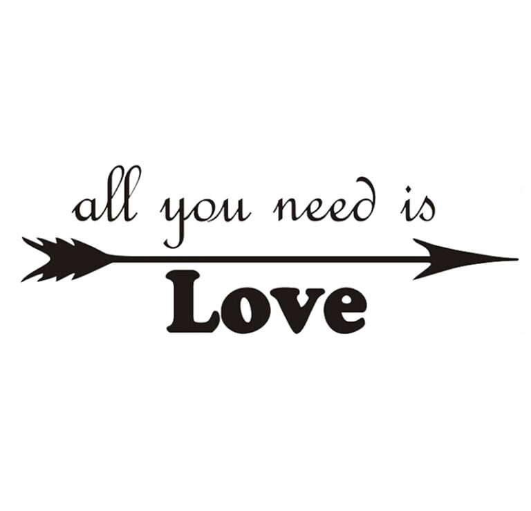 Vinilo Decorativo All you need is love