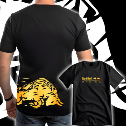 Camiseta Redbull Negra y dorado