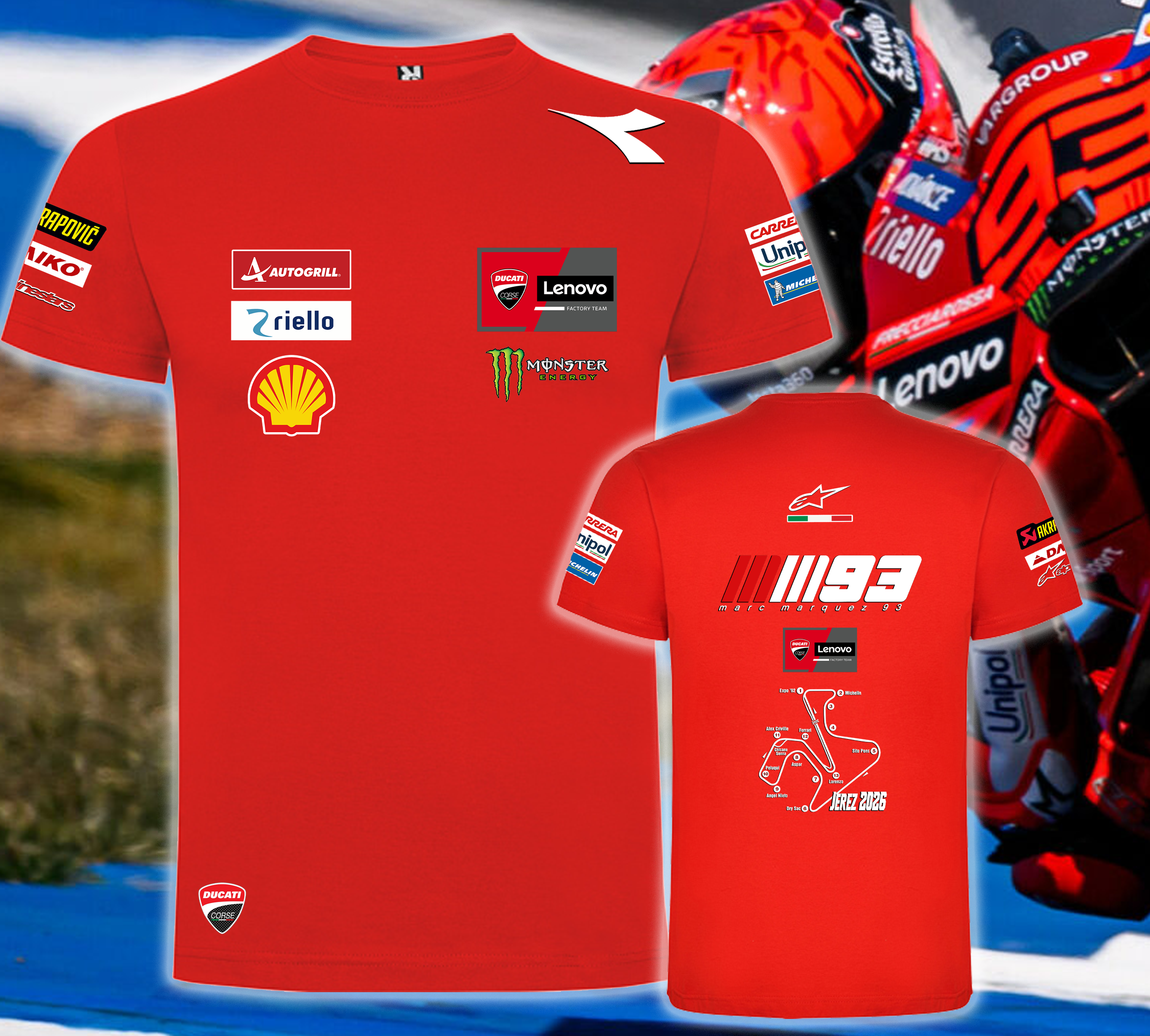 Camiseta Ducati Jerez 2026 - Diseño Exclusivo